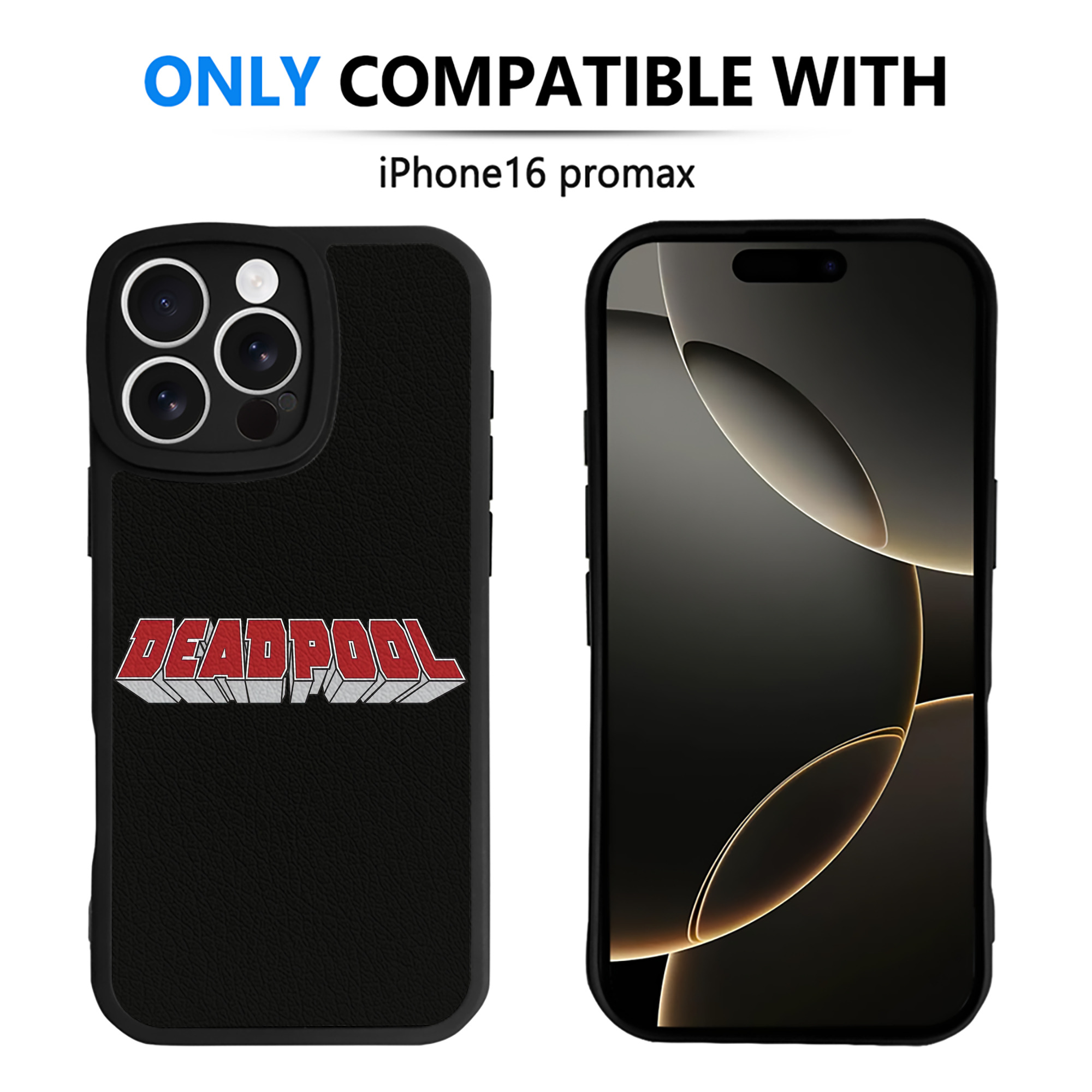 （画像用） Deadpool デッドプール 【iPhone 16シリーズ対応】シリコンスマホケース（レザー調） 材質：シリコン